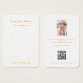 白金ゴールドイヤリングジュエリー写真QRディスプレイカード (正面&裏面)