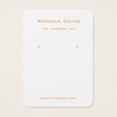 白金ゴールドイヤリングジュエリー写真QRディスプレイカード (正面)