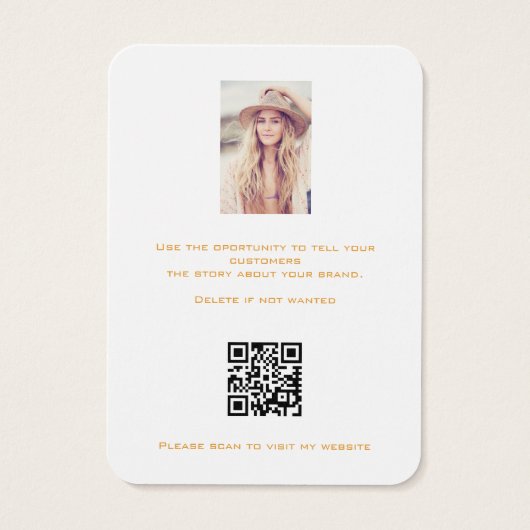 白金ゴールドイヤリングジュエリー写真QRディスプレイカード (裏面)