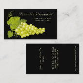 白金ゴールドエレガントブドウワイナリー名刺 名刺 (正面/裏面)