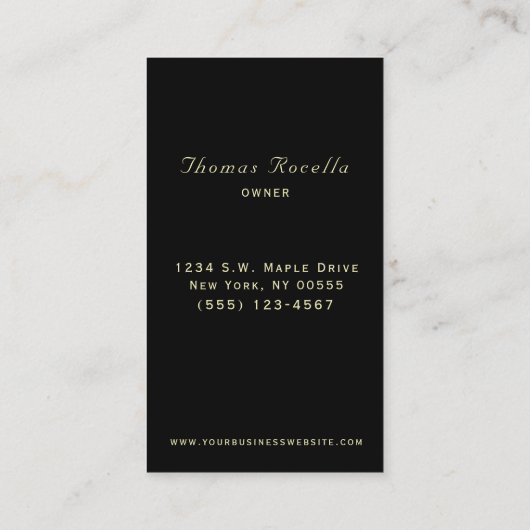 白金ゴールドエレガントブドウワイナリー名刺 名刺 (裏面)