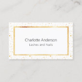 白金ゴールドエレガントモダンQRコード 名刺 (正面)