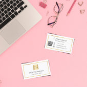 白金ゴールドエレガントロ企業のゴQRコード 名刺