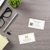 白金ゴールドエレガントロ企業のゴQRコード 名刺