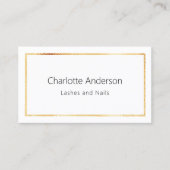 白金ゴールドエレガント写真QRコード 名刺 (正面)