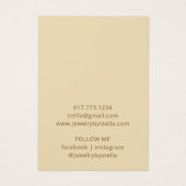 白金ゴールドエレガント花イヤリングディスプレイカード (裏面)