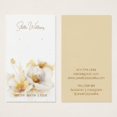 白金ゴールドエレガント花イヤリングディスプレイカード (正面&裏面)