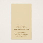 白金ゴールドエレガント花イヤリングディスプレイカード (裏面)