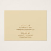 白金ゴールドエレガント花ネックレス表示カード (裏面)