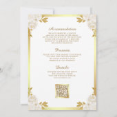 白金ゴールドカトリック結婚教会 招待状 (裏面)