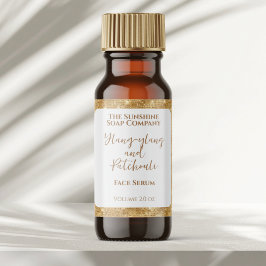 白金ゴールドグリッター化粧品落としボトルラベル スクエアシール