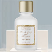 白金ゴールドグリッター化粧品落としボトルラベル スクエアシール