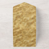 白金ゴールドグリッター紙吹雪結婚スパークル オールインワン招待状 (外側)