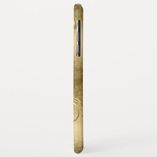白金ゴールドダマスク金ゴールド渦巻き Case-Mate iPhoneケース (裏面/左)