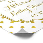 白金ゴールドドットカスタムウェルカムサイン ポスター (角)