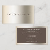 白金ゴールドフェイクメタリック 名刺 (正面/裏面)