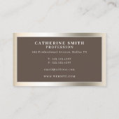 白金ゴールドフェイクメタリック 名刺 (裏面)