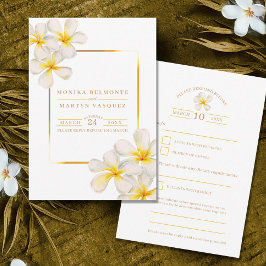 白金ゴールドフランギ結婚パニの花 出欠カード