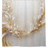 白金ゴールドフローラシャワーカーテン シャワーカーテン (正面)