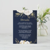 白金ゴールドフローラネイビーブルー詳細 エンクロージャーカード (スタンド正面)
