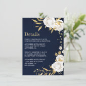 白金ゴールドフローラネイビーブルー詳細 エンクロージャーカード (スタンド正面)