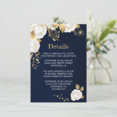 白金ゴールドフローラネイビーブルー詳細 エンクロージャーカード (スタンド正面)
