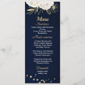 白金ゴールドフローラネイビーブルー メニュー (正面)