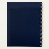 白金ゴールドフローラネイビー結婚ブルー プランナー手帳 (裏面)