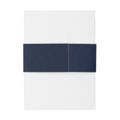 白金ゴールドフローラネイビー結婚ブルー 招待状ベリーバンド (裏面例)