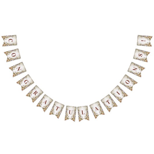 白金ゴールドフローラバンティング国旗 バンティングフラッグ (全)