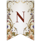 白金ゴールドフローラバンティング国旗 バンティングフラッグ (第3の旗)