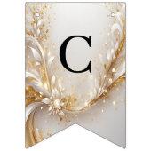 白金ゴールドフローラバンティング国旗 バンティングフラッグ (第1の旗)