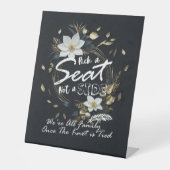 白金ゴールドフローラリースオープンシー結婚ティングのサイン 台座サイン (正面)