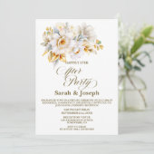 白金ゴールドフローラ結婚の後のパーティー 招待状 (スタンド正面)