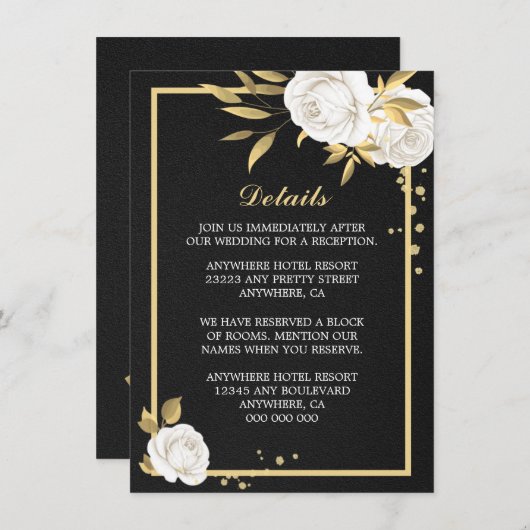 白金ゴールドフローラ黒詳細 エンクロージャーカード (正面/裏面)