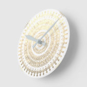 白金ゴールドボホトバルサークルマンダラメタリックエフ ラウンド壁時計 (傾斜)