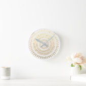 白金ゴールドボホトバルサークルマンダラメタリックエフ ラウンド壁時計 (ホーム)