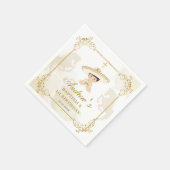 白金ゴールドメキシカンバプテスマ1歳紙 スタンダードカクテルナプキン (角)