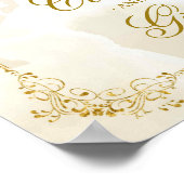 白金ゴールドメキシコの洗礼誕生日カードギフト ポスター (角)