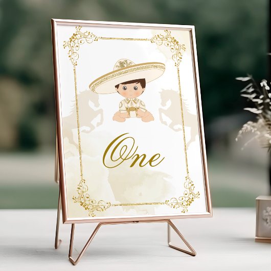 白金ゴールドメキシコ洗礼誕生日表番号 ポスター