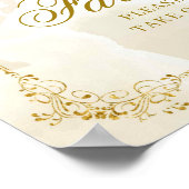 白金ゴールドメキシコ男の子バプテスマ1歳の誕生日の好意 ポスター (角)