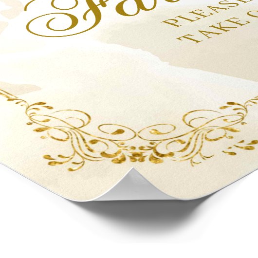 白金ゴールドメキシコ男の子バプテスマ1歳の誕生日の好意 ポスター (角)