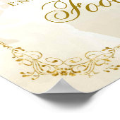 白金ゴールドメキシコ男の子バプテスマ1歳の誕生日の食べ物 ポスター (角)