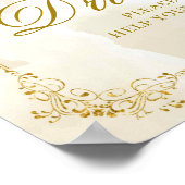 白金ゴールドメキシコ男の子バプテスマ1歳の誕生日ドリンク ポスター (角)