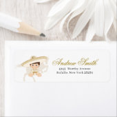 白金ゴールドメキシコ男の子バプテスマ1歳 ラベル (インサイチュ)