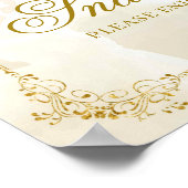 白金ゴールドメキシコ男の子バプテスマ1st誕生日スナック ポスター (角)