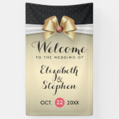 白金ゴールドリボン赤いダイヤ結婚モンドのバナー 横断幕 (縦)