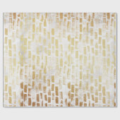 白金ゴールドレンガの壁パターモダンンのギフトラップ ラッピングペーパー (フラット)