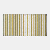 白金ゴールドレースストライプパターン デスクマット (正面)