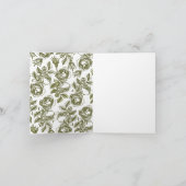 白金ゴールドヴィンテージバラ編集可能サンキューカード サンキューカード (内部)